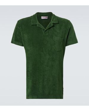 Orlebar Brown Cotton Terry Polo Shirt - Green