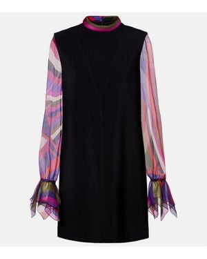 PUCCI Minikleid Iride Aus Cady - Schwarz