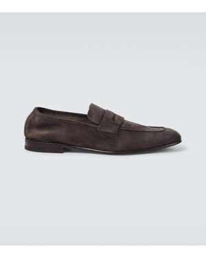 ZEGNA Loafers L'Asola Aus Veloursleder - Braun