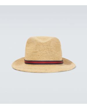 Borsalino Argentina Crochet Straw Panama Hat - Natural