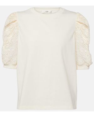 FRAME Top Frankie En Coton - Blanc