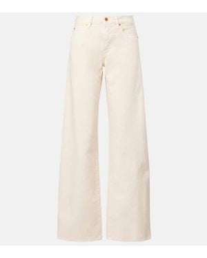 SLVRLAKE Denim High-Rise Wide-Leg Jeans Mica - Natur