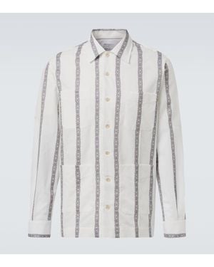 Brunello Cucinelli Striped Cotton Shirt - White