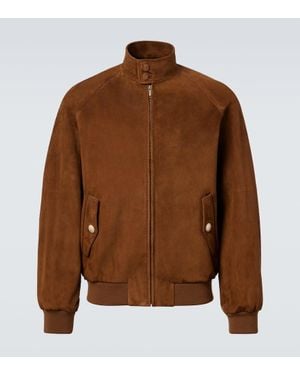 Valentino Bomberjacke Aus Veloursleder - Braun