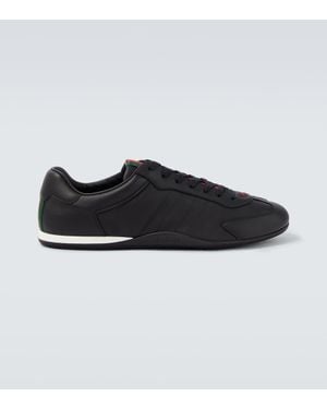 Gucci Shift Leather Trainers - Black