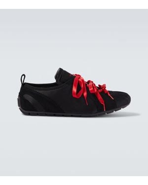 Simone Rocha Sneakers Ballerina Grip Aus Satin - Schwarz