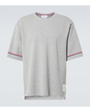 Thom Browne T-Shirt 4-Bar Aus Baumwolle - Grau