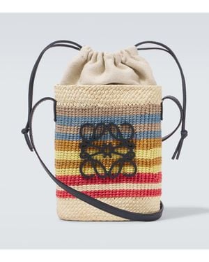 Loewe Paula's Ibiza Anagram Raffia Bucket Bag - Multicolour