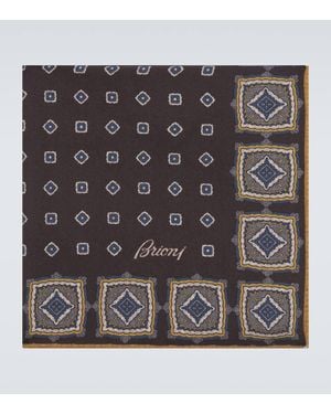 Brioni Panuelo De Bolsillo En Seda - Negro