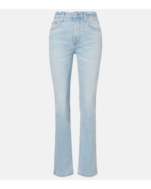 Citizens of Humanity High-Rise Straight Jeans Zurie - Blau