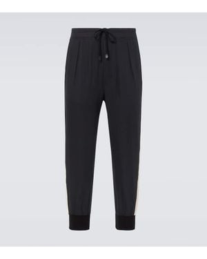 Tom Ford Jogginghose Aus Baumwolle Und Seide - Blau