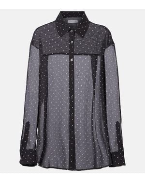 Frankie Shop Camicia Peri A Pois - Nero