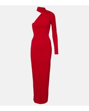 Courreges One-Shoulder-Maxikleid Aus Crepe - Rot