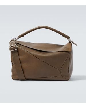 Loewe Tote Bag Puzzle Large Aus Leder - Braun