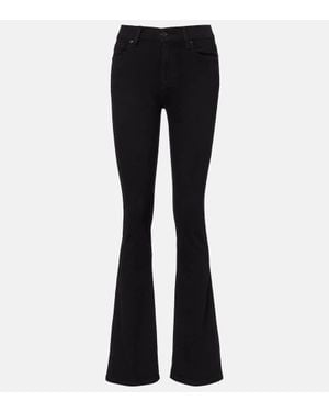 7 For All Mankind Jeans Bootcut De Tiro Medio - Azul