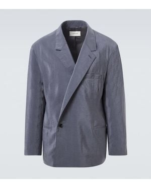 Lemaire Blazer Aus Einem Seidengemisch - Blau