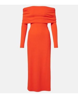 Ralph Lauren Off-Shoulder-Maxikleid - Rot