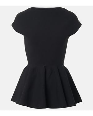 Alaïa Peplum Top - Black