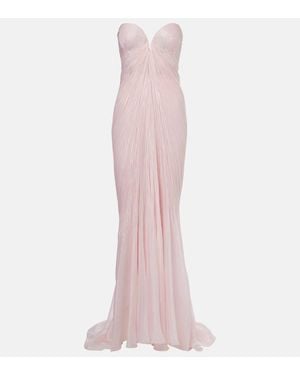 Maria Lucia Hohan Robe Meilien Aus Chiffon Aus Einem Seidengemisch - Pink