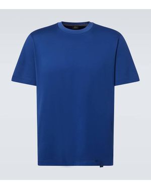 Brioni T-Shirt Aus Baumwoll-Jersey - Blau