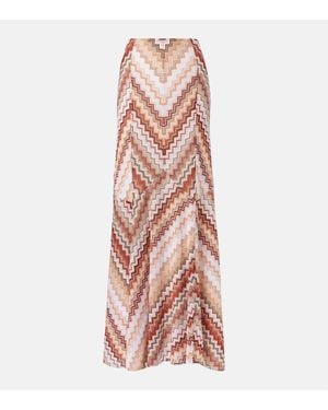 Missoni Zigzag Lame Maxi Skirt - Pink