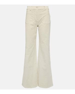 Nili Lotan High-Rise-Hose Florence Aus Cord - Natur