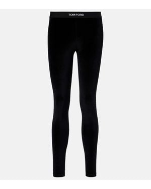 Tom Ford Leggings Aus Velours - Schwarz