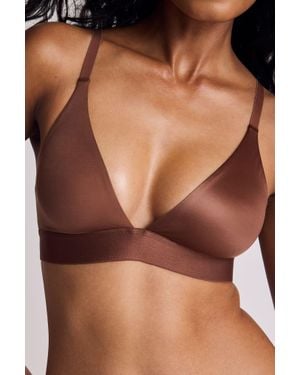 Negative Underwear Glacé Triangle Bra - Brown