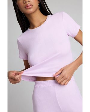 Negative Underwear - Last Chance Pointelle Baby Tee - Purple