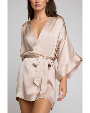 Negative Underwear - Last Chance Eclipse Washable Silk Mini Robe - Natural