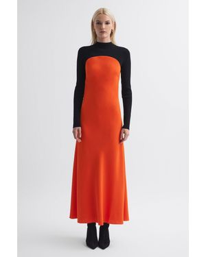 Florere Hybrid Knit Midi Dress, Bright - Red