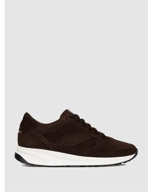 Unseen Footwear Suede And Mesh Rozel Trainers - Brown