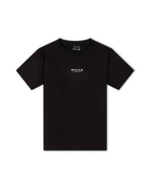Nicce London Norrow T-Shirt & Short Set - Black