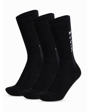Nicce London Rovato 3 Pack Crew Socks - Black