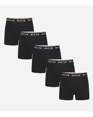 NICCE Multipacks Nicce 5 Pack Boxers Foxell - Black
