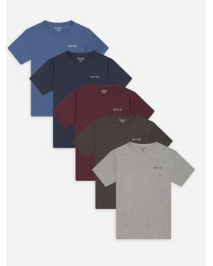 Nicce London Medlar 5 Pack T-Shirts - Blue