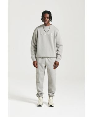 NICCE Multipacks Nicce Mercury Sweat & Jogger Tracksuit Set - Grey