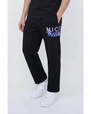 Nicce London Array Open Hem Jogger - Black