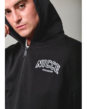 Nicce London Elevate Zip Thru Hoodie - Black