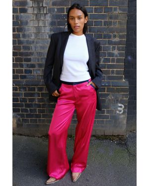 No Emotions Silk Trousers - Black