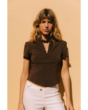 No Emotions The Elsa Top - Brown