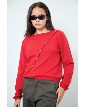 No Emotions Alma Cardigan - Red