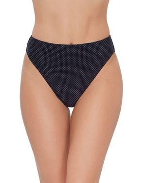 Stevie Cheeky High Leg High Waist Bikini Bottom - Blue