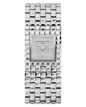 Frederique Constant Classics Manchette Diamond Bracelet Watch, 20Mm X 25.7Mm - Gray