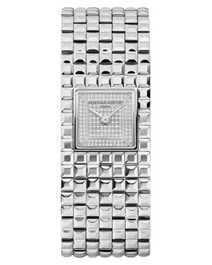Frederique Constant Classics Manchette Diamond Bracelet Watch, 20Mm X 25.7Mm - Gray