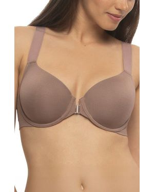 Felina Utopia Front-Close Racerback Contour Bra - Brown