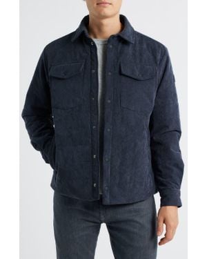 Save The Duck Magnus Water Repellent Corduroy Shirt Jacket - Blue