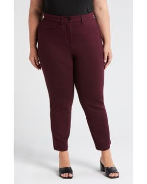 UNIVERSAL STANDARD High Waist Stretch Ponte Cigarette Pants - Red