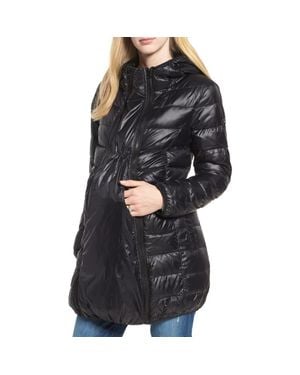 Modern Eternity Maternity Ashley 3-In-1 Down Lightweight Maternity Jacket - Black