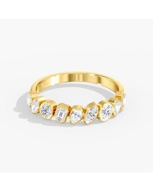 Everlee Multi Shape Bezel Lab Diamond Band - Metallic